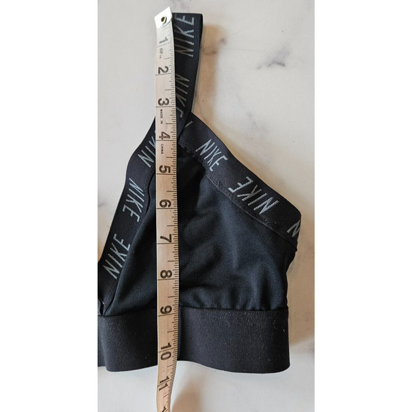 Nike Dri-Fit Women Indy Logo Strap Sports Bra XS Black Breathable Stretch Active - Picture 8 of 9